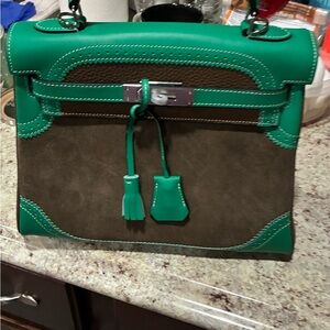 New Green and Brown Handbag